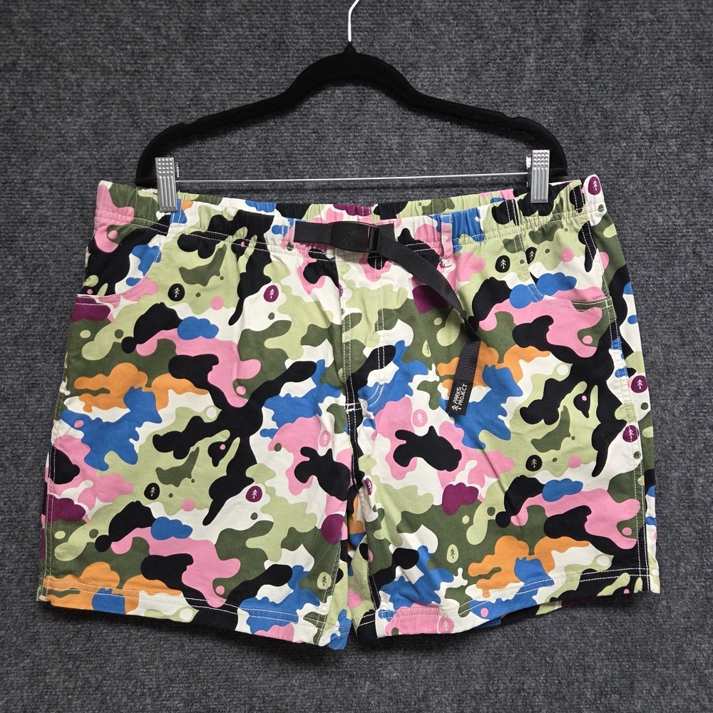 Gramicci x Parks Project Shorts Womens XL Canvas Multicolor Camouflage Belted